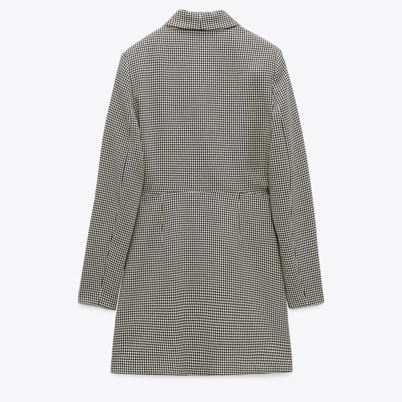 ZARA HOUNDSTOOTH BLAZER DRESS w/ Crystal buckle - Picture 9 of 9